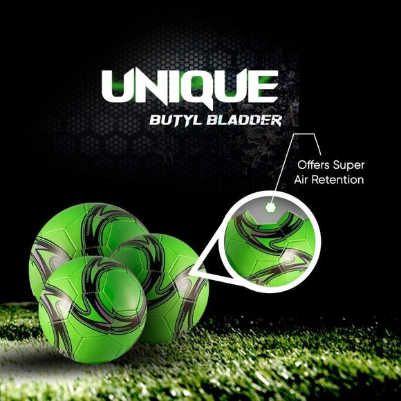 Western Star Soccer Ball Size 5 Green Official Match Weight Youth & Adult KP20G5 - Picture 5 of 8